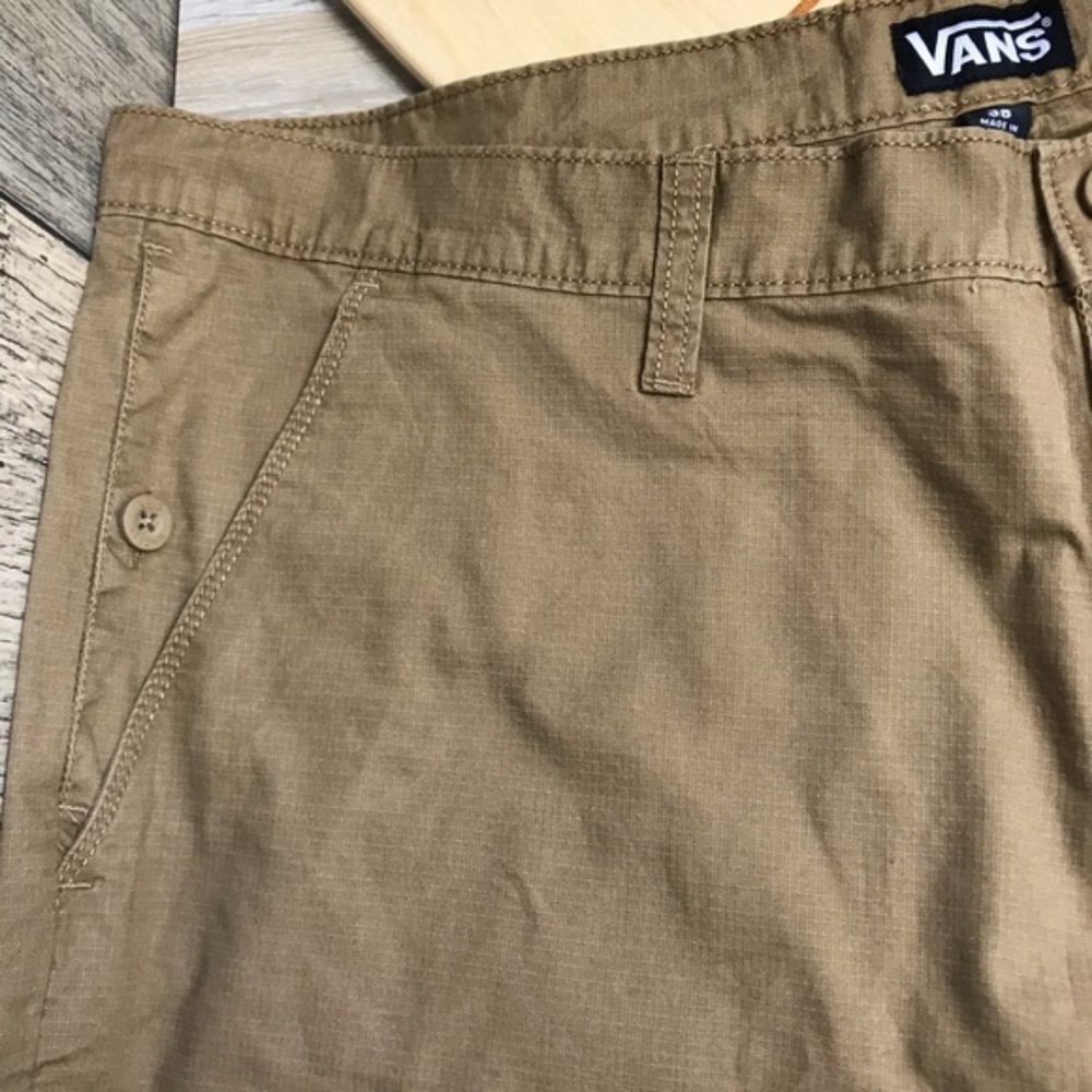 NWT VANS Men’s Splitter-B Skate Shorts Beige Khaki - Picture 6 of 8